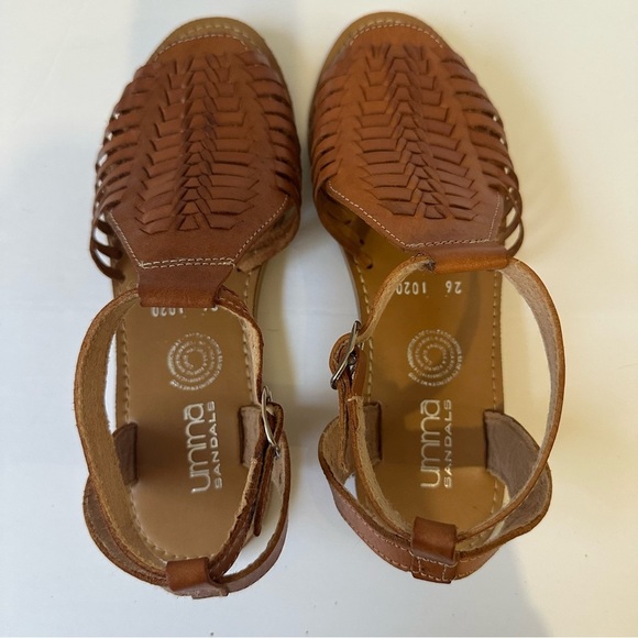 Leather Huarache Sandals Umma Sandals Chestnut size US 10 - Picture 5 of 11